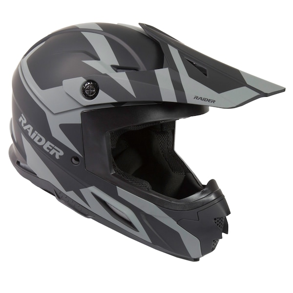 Raider Helmet, Z7 Adult Mx - Blk/Silver - Lar 2111915 - main